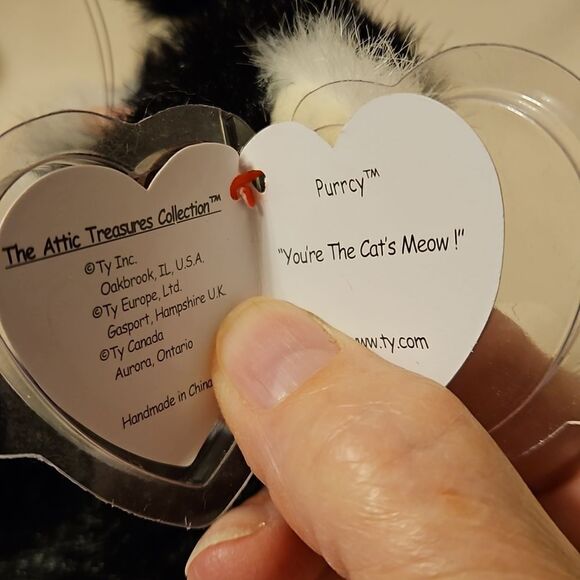 Attic treasure beanie baby, with tag 3rd edition. Purrcy - Picture 5 of 7